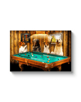 'The Pool Players' Personalized 4 Pet Canvas