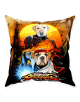 'Street Doggos' Personalized 2 Pet Throw Pillow