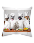 Cojín personalizado para 4 mascotas 'The Chefs'