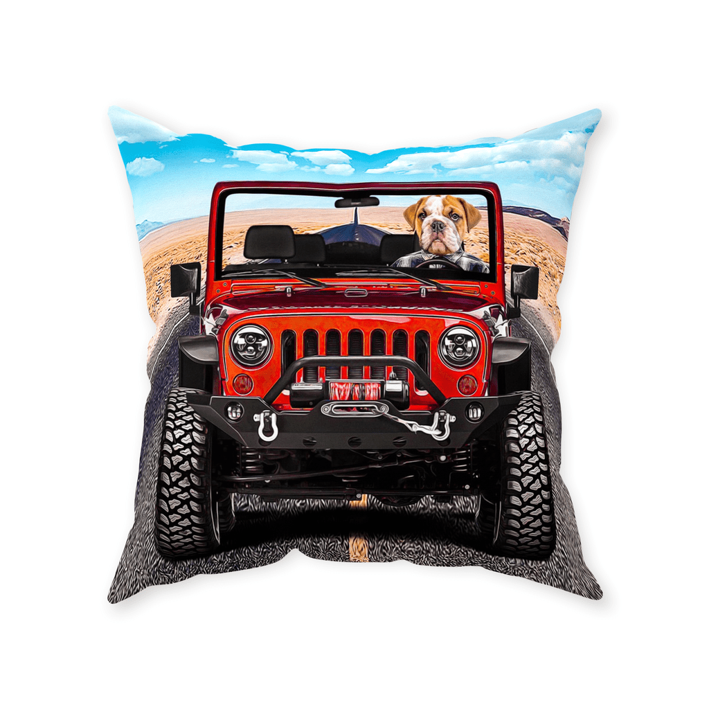 &#39;The Yeep Cruiser&#39; Personalized Pet Throw Pillow