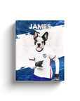 Lienzo personalizado para mascotas 'USA Doggos Soccer'