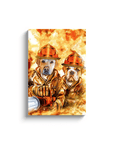 'The Firefighters' Personalized 2 Pet Canvas