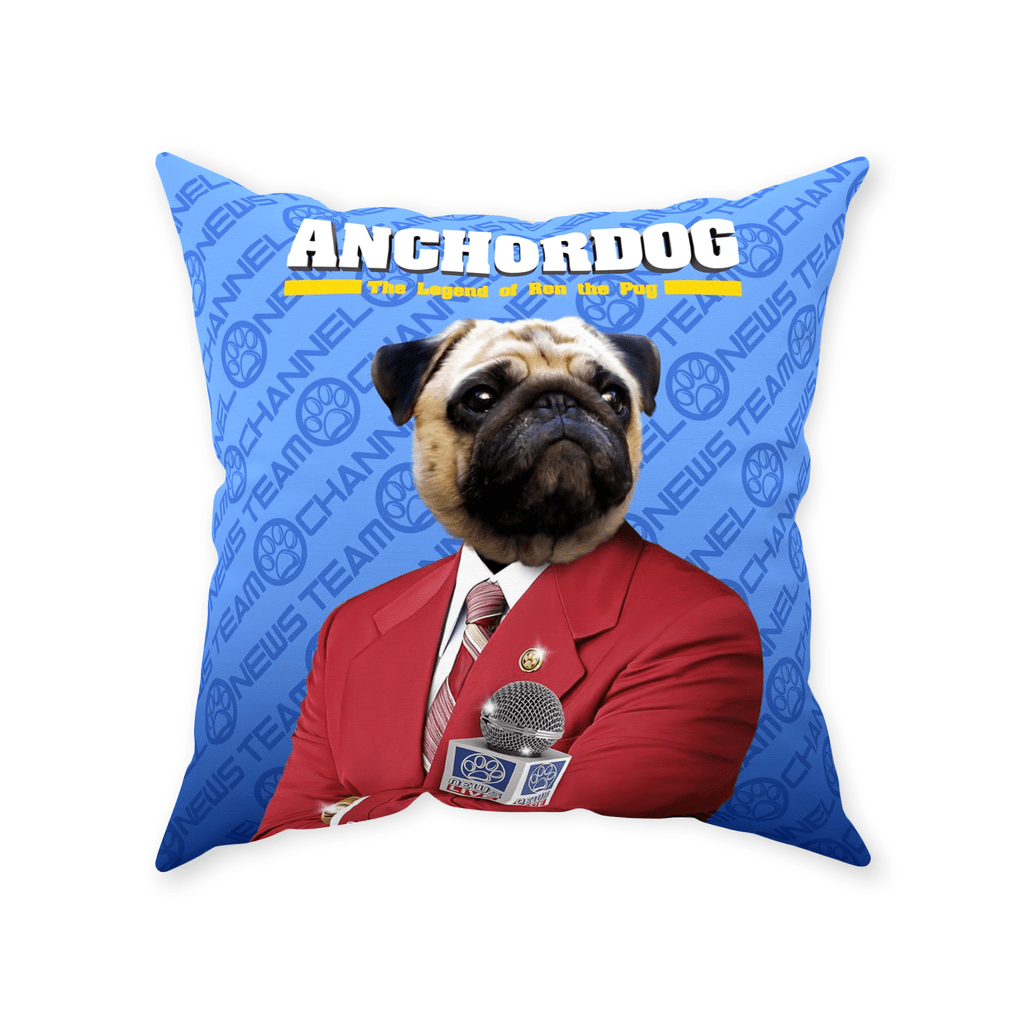 &#39;Anchordog&#39; Personalized Pet Throw Pillow
