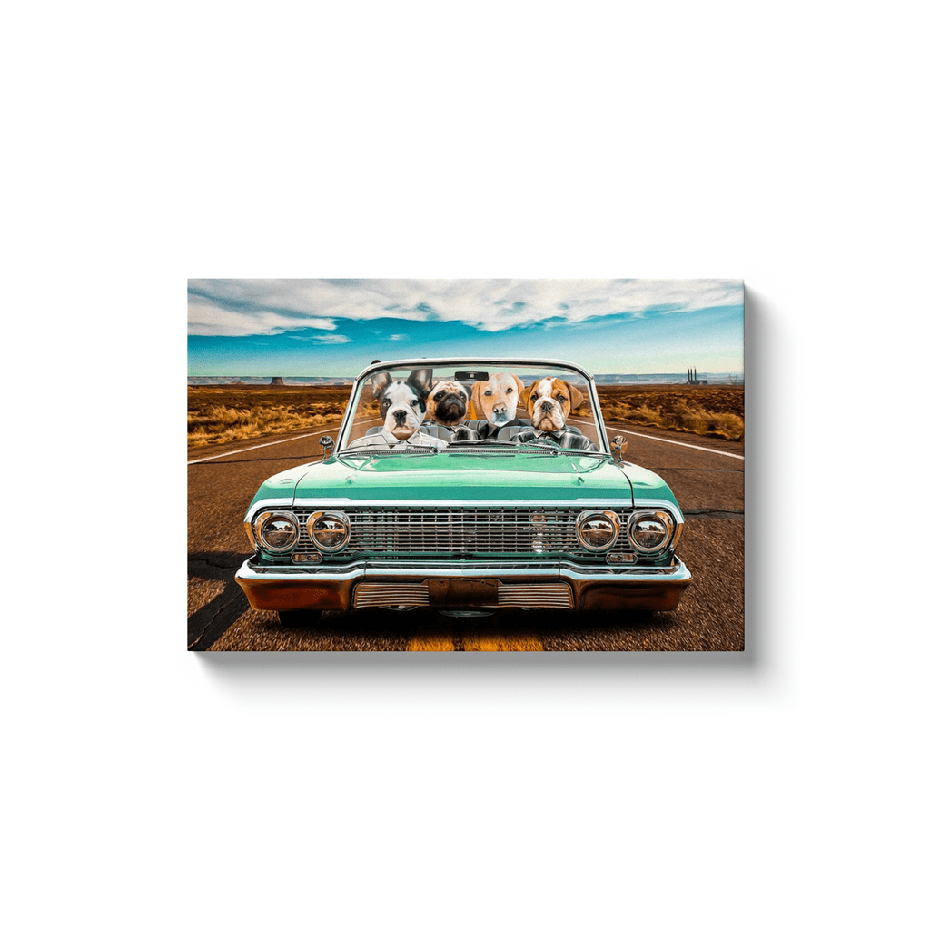 'The Lowrider' Personalized 4 Pet Canvas