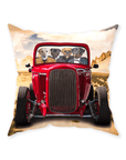 'The Hot Rod' Personalized 4 Pet Throw Pillow
