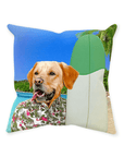 'The Surfer' Personalized Pet Throw Pillow