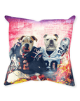 'New England Doggos' Personalized 2 Pet Throw Pillow