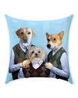 'Step Doggos' Personalized 3 Pet Throw Pillow