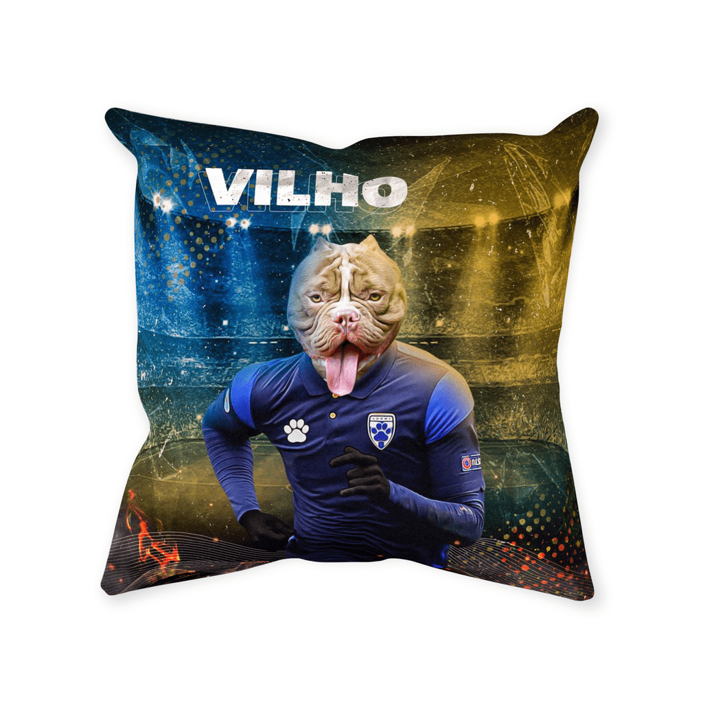 &#39;Finland Doggos Soccer&#39; Personalized Pet Throw Pillow