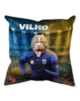 'Finland Doggos Soccer' Personalized Pet Throw Pillow