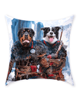 'The Viking Warriors' Personalized 2 Pet Throw Pillow