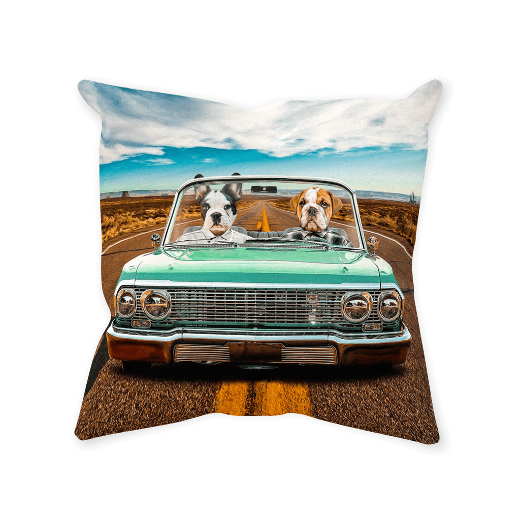 &#39;The Lowrider&#39; Personalized 2 Pet Throw Pillow