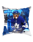 'Toronto Maple Woofs' Personalized Pet Throw Pillow