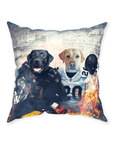 'Las Vegas Doggos' Personalized 2 Pet Throw Pillow