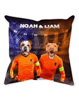 'Holland Doggos' Personalized 2 Pet Throw Pillow