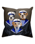 'The Sailors' Personalized 3 Pet Throw Pillow