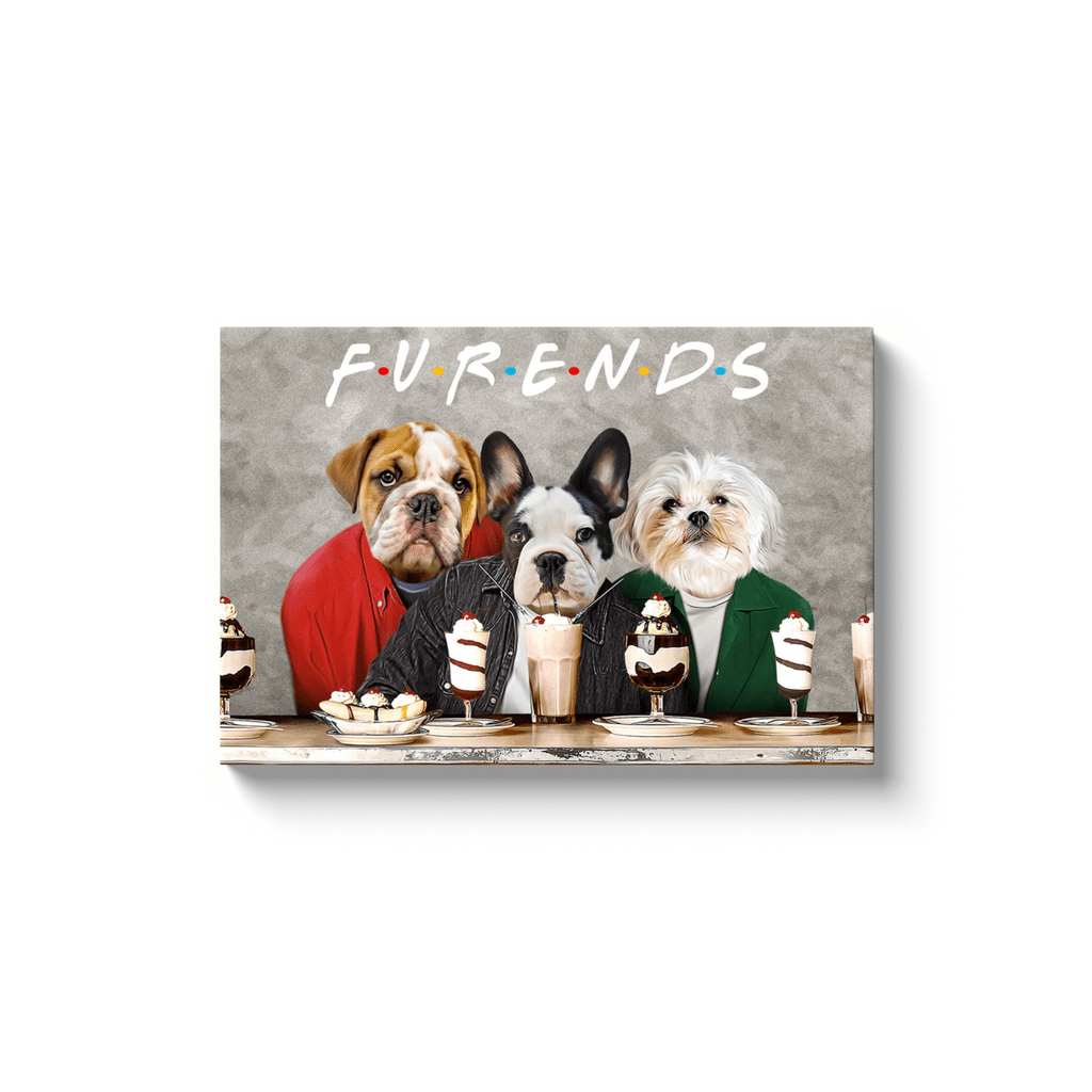 'Furends' Personalized 3 Pet Canvas