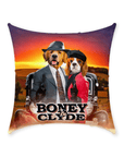 Cojín personalizado para 2 mascotas 'Boney and Clyde'