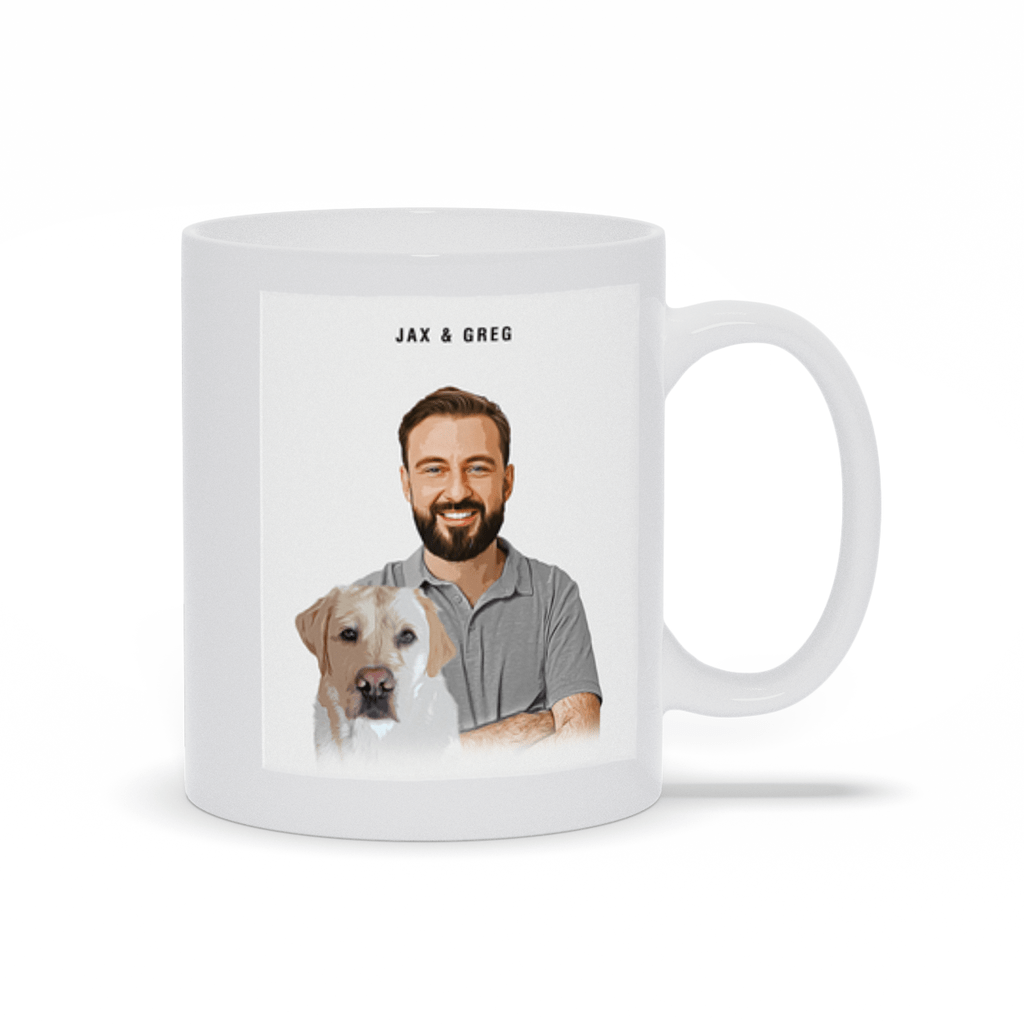 Personalized Modern Pet &amp; Human Mug