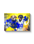 Lienzo personalizado para 2 mascotas 'Los Angeles Doggos'