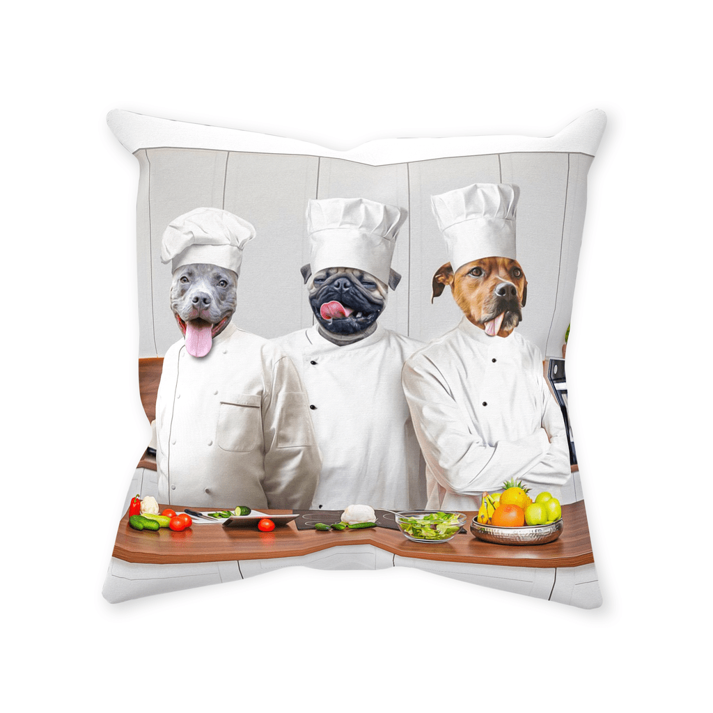 &#39;The Chefs&#39; Personalized 3 Pet Throw Pillow