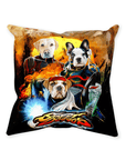 'Street Doggos' Personalized 3 Pet Throw Pillow