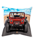 'The Yeep Cruisers' Personalized 2 Pet Throw Pillow