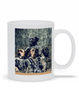 Taza personalizada para 4 mascotas 'The Army Veterans'