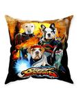 'Street Doggos' Personalized 3 Pet Throw Pillow