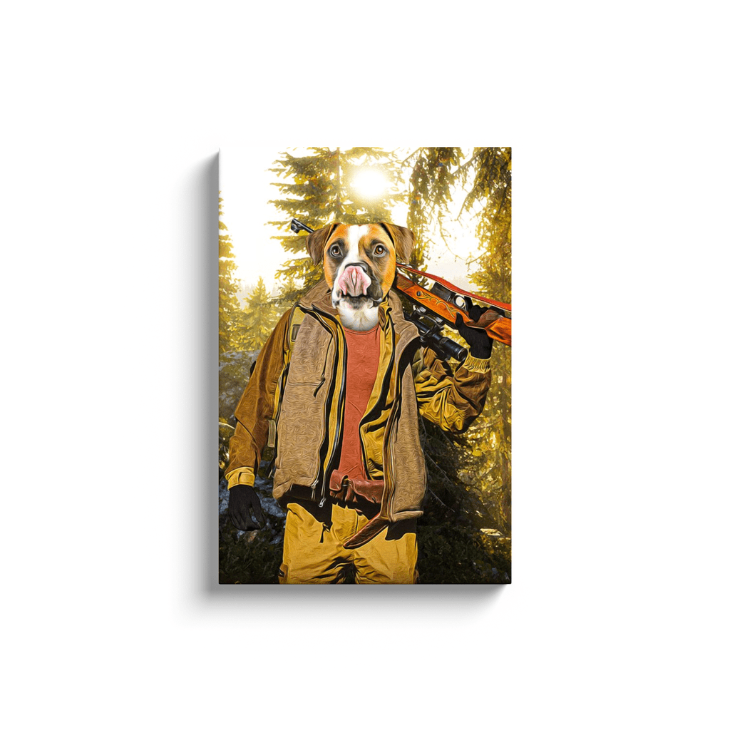 &#39;The Hunter&#39; Personalized Pet Canvas