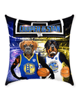 'Golden State Doggos' Personalized 2 Pet Throw Pillow