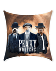 'Peaky Woofers' Personalized 3 Pet Throw Pillow