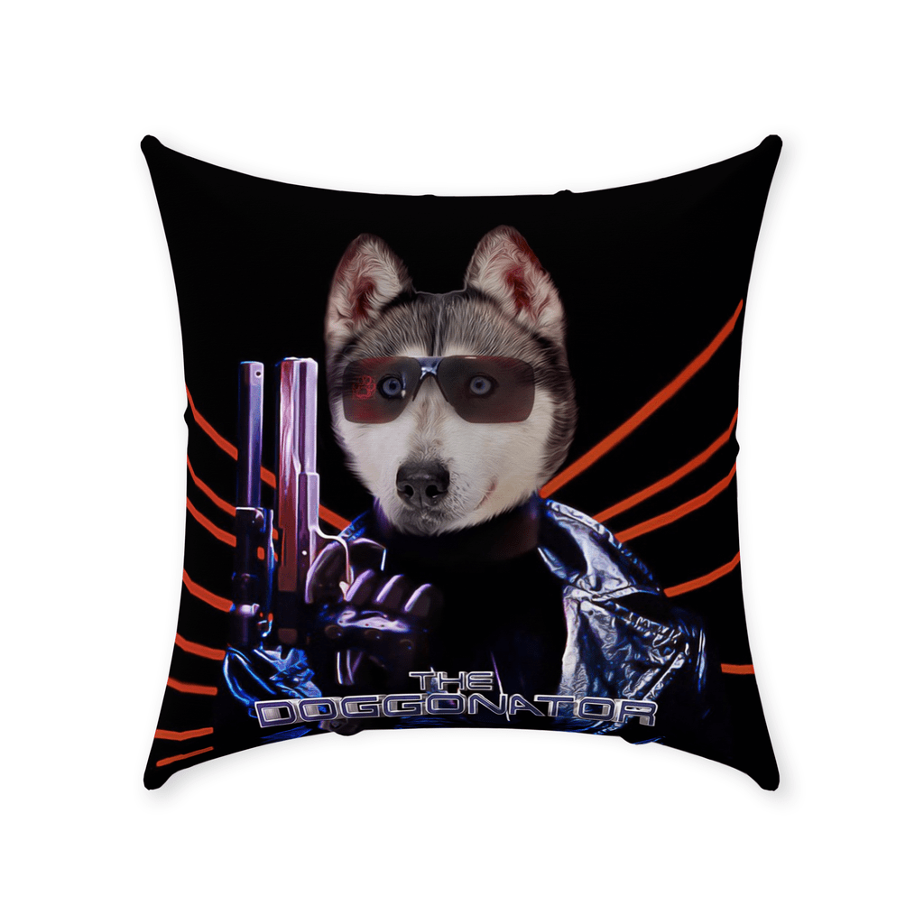 &#39;The Doggonator&#39; Personalized Pet Throw Pillow