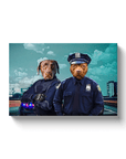'The Police Officers' Personalized 2 Pet Canvas
