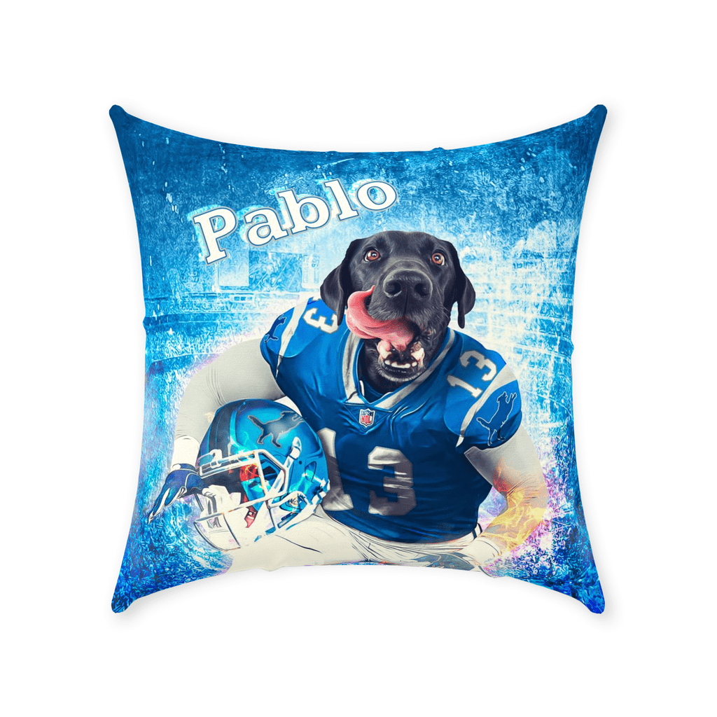 &#39;Detroit Doggos&#39; Personalized Pet Throw Pillow