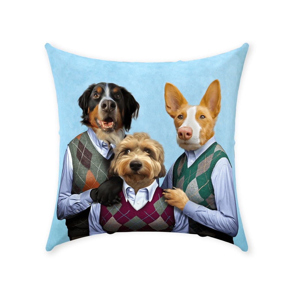 &#39;Step Doggette&#39; Personalized 3 Pet Throw Pillow