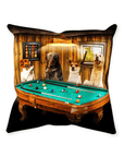 'The Pool Players' Personalized 4 Pet Throw Pillow