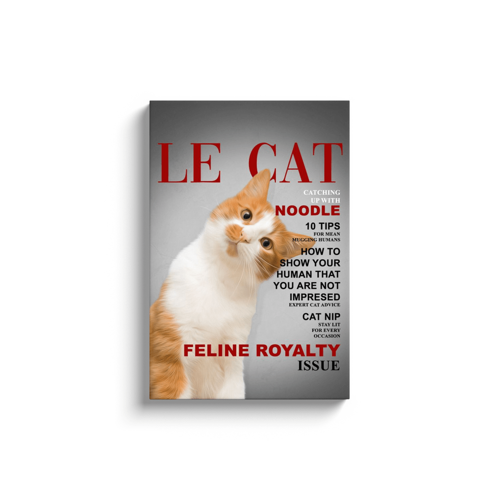 &#39;Le Cat&#39; Personalized Pet Canvas