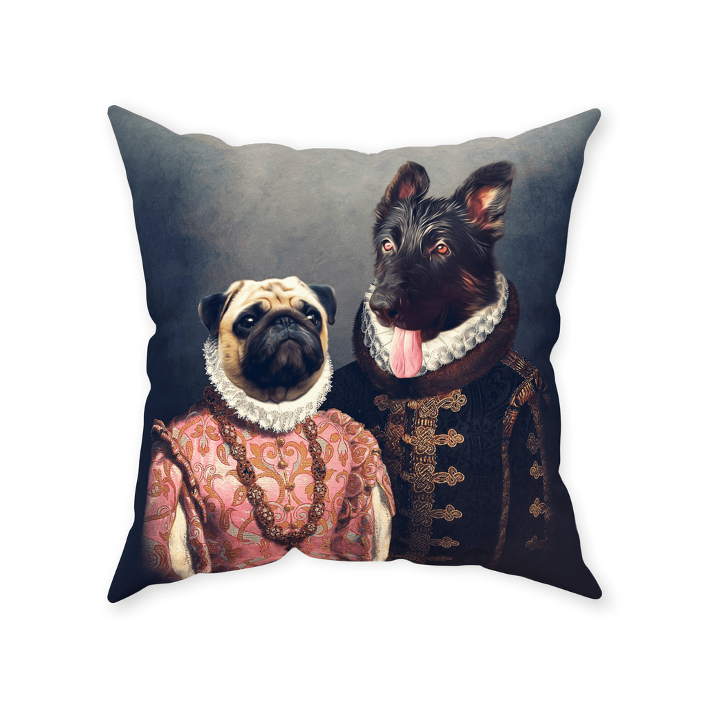 &#39;Duke and Archduchess&#39; Personalized 2 Pet Throw Pillow