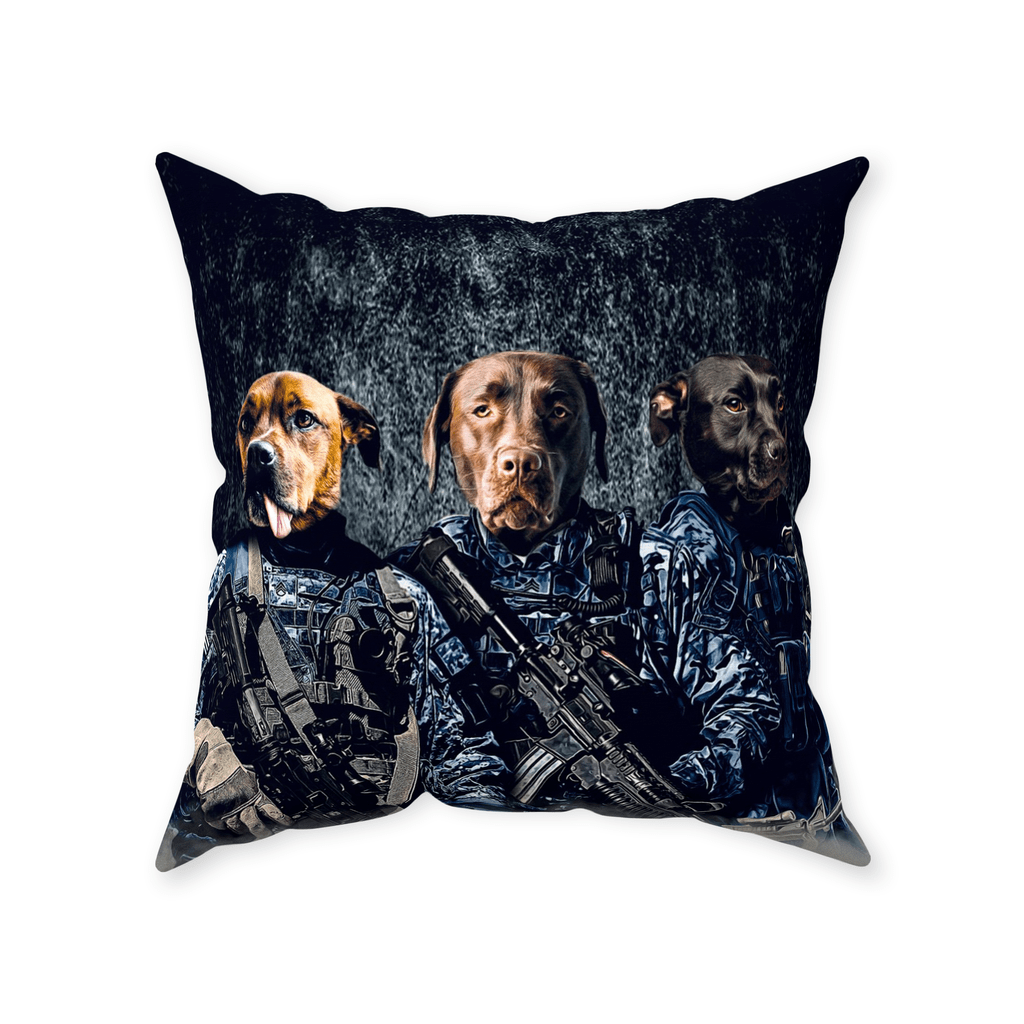 &#39;The Navy Veterans&#39; Personalized 3 Pet Throw Pillow