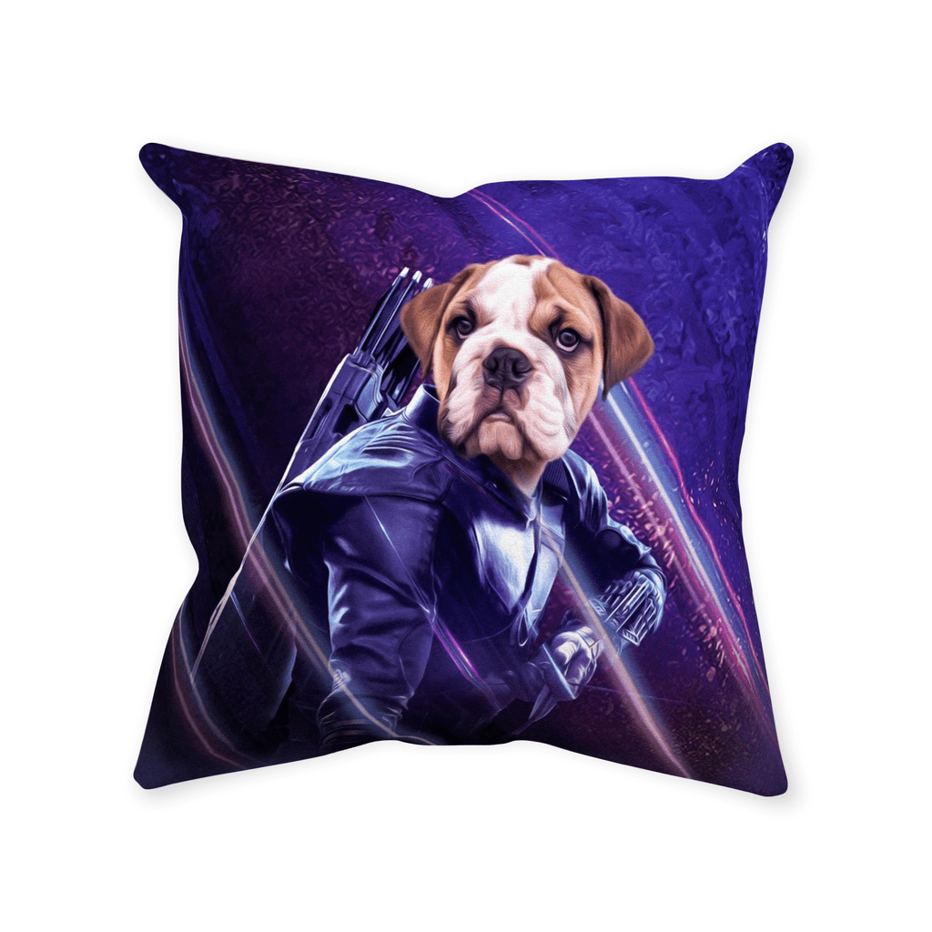 &#39;Hawkeye Doggo&#39; Personalized Pet Throw Pillow