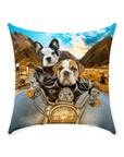 'Harley Wooferson' Personalized 2 Pet Throw Pillow