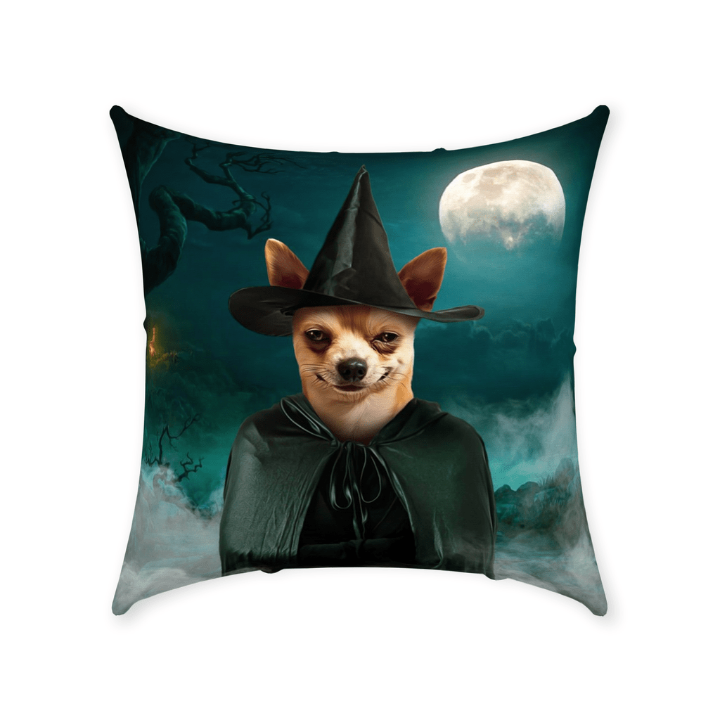 &#39;The Witch&#39; Personalized Pet Throw Pillow