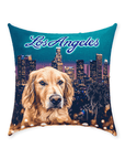 'Doggos of Los Angeles' Personalized Pet Throw Pillow