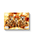 'The Firefighters' Personalized 3 Pet Canvas