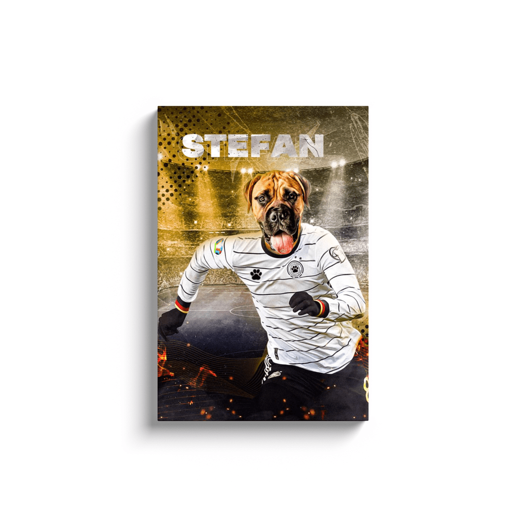 &#39;Germany Doggos Soccer&#39; Personalized Pet Canvas