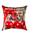 'Denmark Doggos' Personalized 2 Pet Throw Pillow