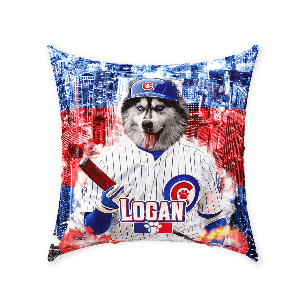 &#39;Chicago Cubdogs&#39; Personalized Pet Throw Pillow