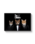 'The Catfathers' Personalized 3 Pet Canvas