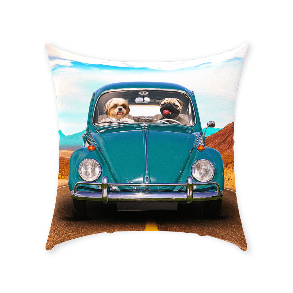 &#39;The Beetle&#39; Personalized 2 Pet Throw Pillow